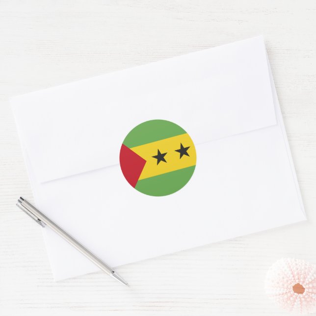 Adesivo bandeira São Tomé e Príncipe (Envelope)