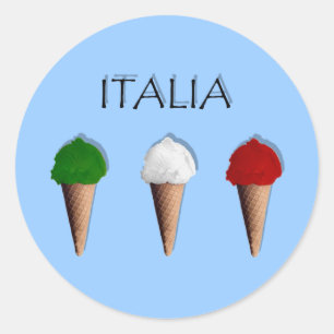 Adesivo Bandeira Sorvete italiana Gelati Itália