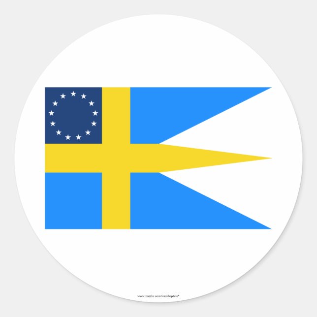 Adesivo Bandeira Sueco-Americana (Frente)