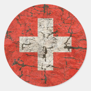 Adesivo Bandeira suíça, afligida