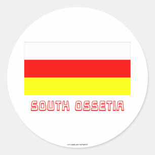 Adesivo Bandeira sul de Ossetia com nome