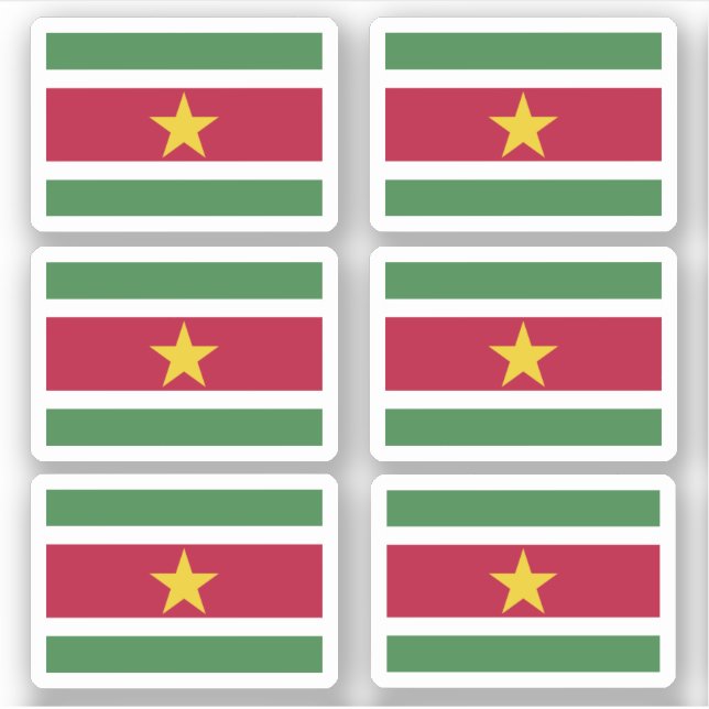 Adesivo Bandeira Surinamesa (Frente)