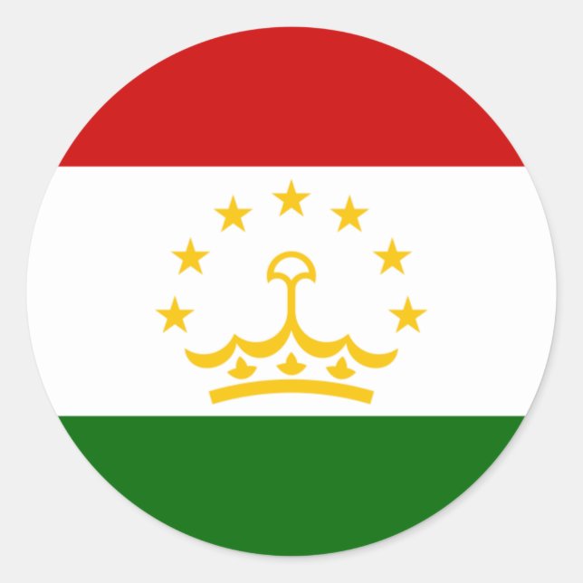 Adesivo Bandeira tajiques, Bandeira do Tajiquistão (Frente)