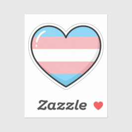 Adesivo Bandeira Transgênero Coração | LGBTQIA+ 