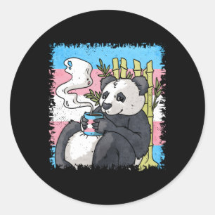 Adesivo Bandeira Transgênero Pride Trans Panda Café Sublo