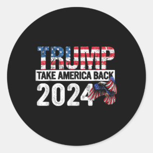 Adesivo Bandeira Trump 2024 Traz América De Volta 4 De Jul