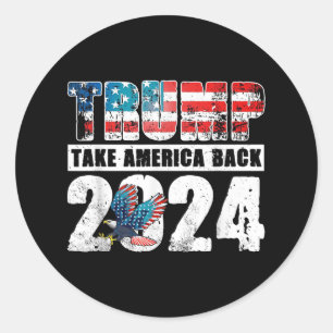Adesivo Bandeira Trump 2024 Traz América De Volta 4 De Jul