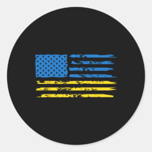 Adesivo Bandeira ucraniana americana América EUA Ucrânia I