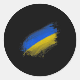 Adesivo Bandeira Ucraniana Lavada Vintage Minimalista Ucrâ