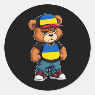 Adesivo Bandeira Ucraniana Suporte Ucrânia Hip Hop