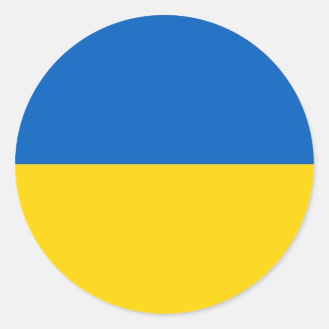Adesivo Bandeira Ucraniana (Ucrânia) (Frente)