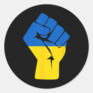 Adesivo Bandeira ucraniana Ucrânia Solidariedade Punho Erg