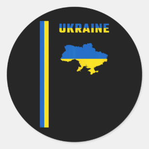 Adesivo Bandeira ucraniana vertical 