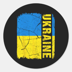 Adesivo Bandeira ucraniana vintage orgulho ucraniano raíze