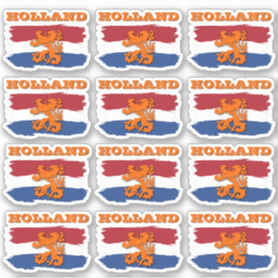 Adesivo Bandeira Vermelha Branca Azul Laranja Leão da Equi