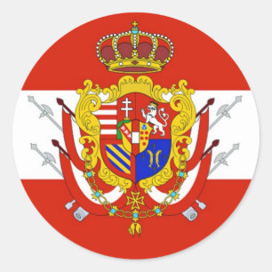 Adesivo Bandeira Vermelha Branca Grão-Ducado da Toscana