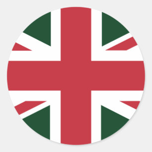 Adesivo Bandeira vermelha verde escuro legal de Union Jack