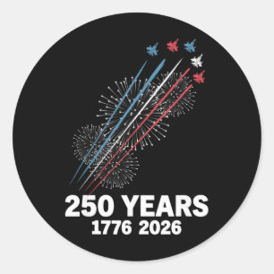 Adesivo Bandeira Vintage 250 Anos Americano 1776 2026 250º