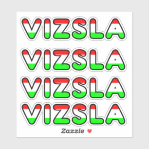Adesivo Bandeira Vizsla no Nome