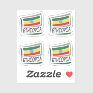 Adesivo Bandeira X do Orgulho da Etiópia