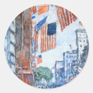 Adesivo Bandeiras da Quinta Avenida por Childe Hassam, Art
