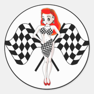 Adesivo Bandeiras da raça de Peggy Pitstop