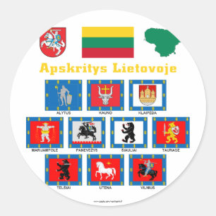 Adesivo Bandeiras do condado de Lithuania