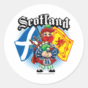 Adesivo Bandeiras e gaiteiro de Scotland