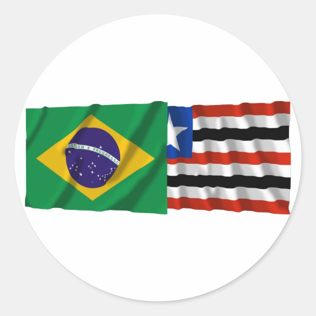 Adesivo Bandeiras Maranhão e Brasil (Frente)