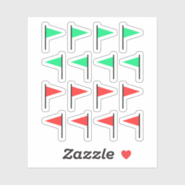 Adesivo bandeiras verdes vermelhas