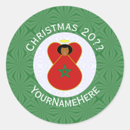 Adesivo Bandeja Anjo de Natal do Marrocos Personalizada