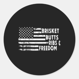 Adesivo Bandeja De Bumbuns E Bandeira Americana De Churras