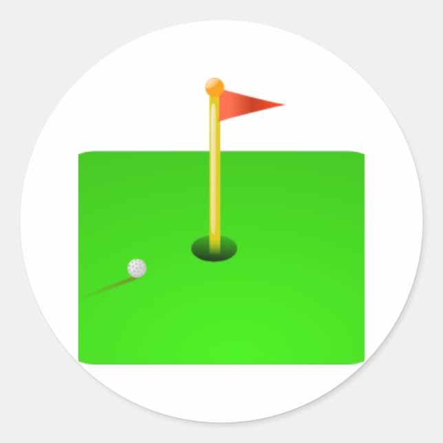 Adesivo Bandeja de Golfe e Bandeira de Golfe (Frente)