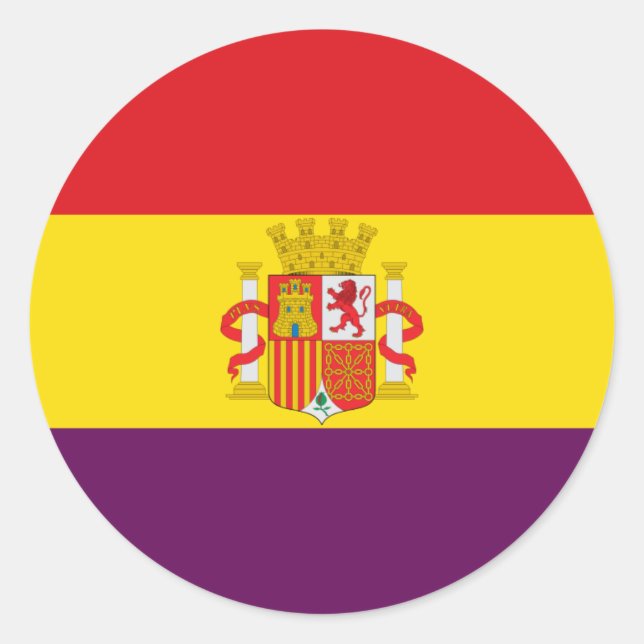 Adesivo Bandera de la República Española (Frente)