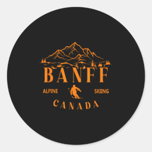Adesivo Banff Canadá Esqui Alpino Estação de Esqui Montanh