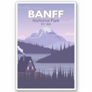 Adesivo Banff National Park Canada Viagem Vintage
