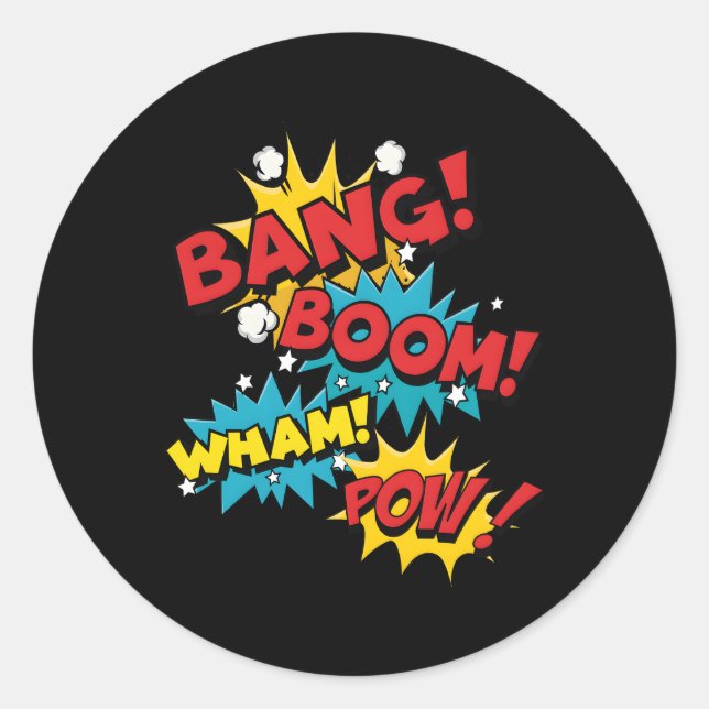 Adesivo Bang Boom Pow Whic Bubbles (Frente)