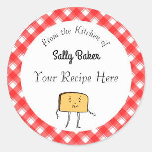 Adesivo Banho-Xadrez Vermelho-Branco-Fatia-Pão-Vintage