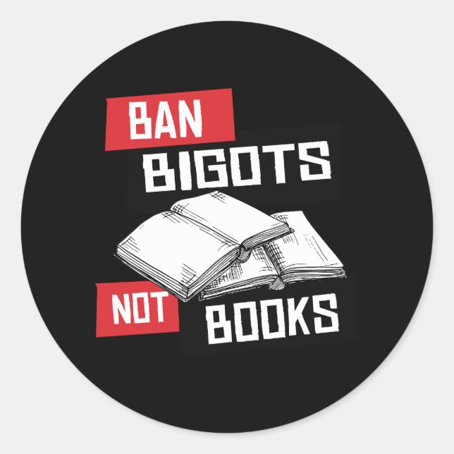 Adesivo Banir Bigots Não Livros (Frente)