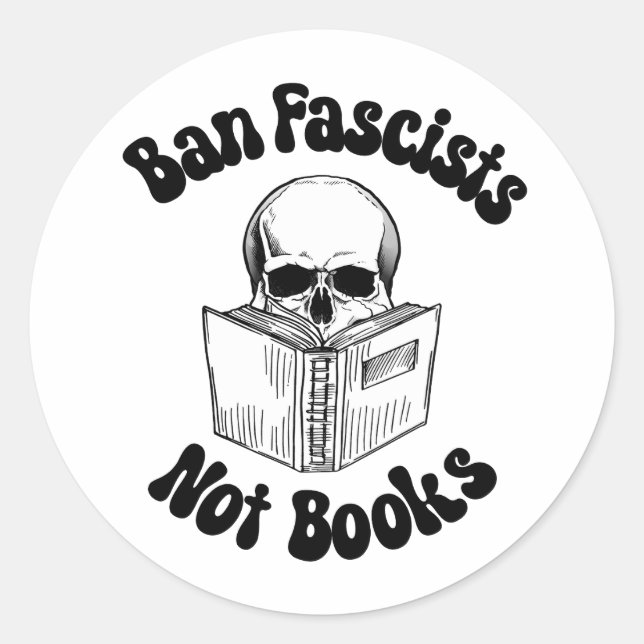Adesivo Banir Fascistas Não Livros (Frente)