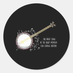 Adesivo Banjo Player Music Notes Bluegrass Stringband