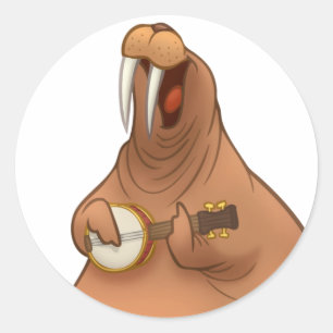 Adesivo Banjo-Strummin' Walrus Stickers