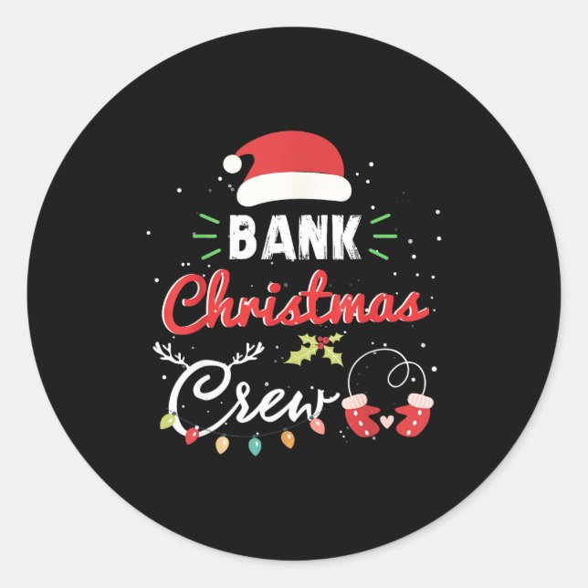 Adesivo Bank Christmas Crew Funny Banker Matching  (Frente)