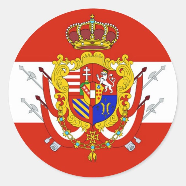 Adesivo Banner branco vermelho Grão-Ducado da Toscana (Frente)