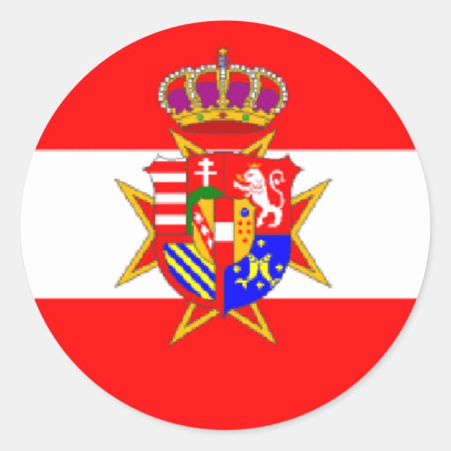 Adesivo Banner branco vermelho Grão-Ducado da Toscana (Frente)