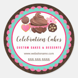 Adesivo Banner Escalonado de Cookies Pop de Bolo de cupcak