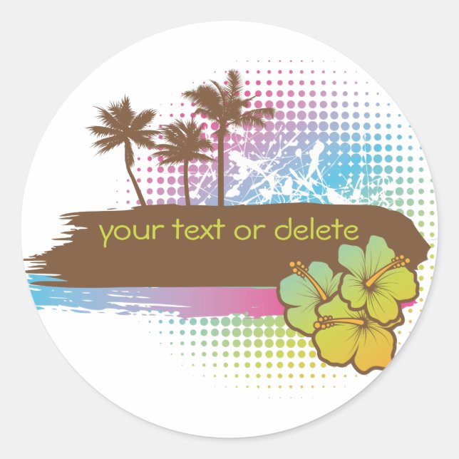 Adesivo Banner tropical (Frente)