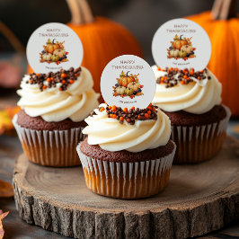 Adesivo Banquete de Ação de Graças Russo Elegante da Abóbo