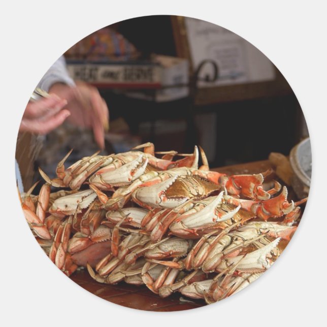 Adesivo Banquete de caranguejo azul (Frente)