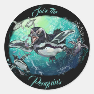Adesivo Banquete Pinguim Africano
